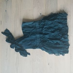 Deep teal strapless mini dress by French Connection, size 8